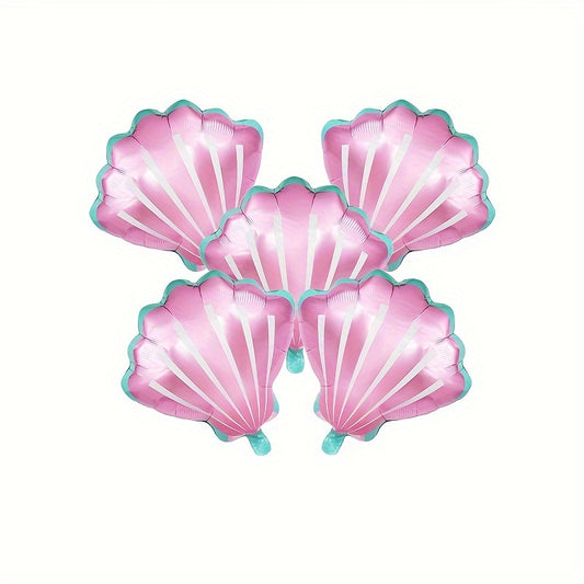 5pcs Shell Shape Aluminum Film Balloon Birthday Party Decoration