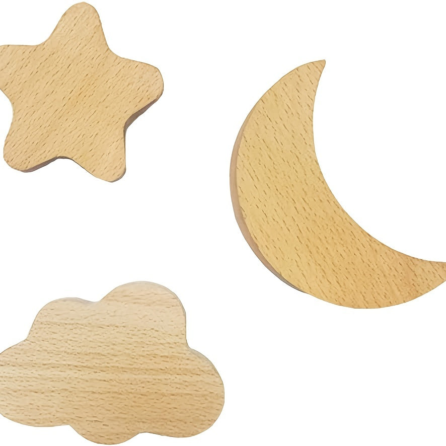 Rustic Beech Wood Wall Hooks