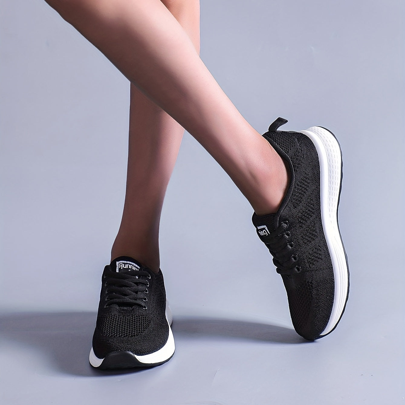 Women's Flatform Sneakers Lace Up Low Round Toe Soft Sole Non slip Casual Shoes