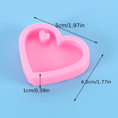 Heart Shape Epoxy Resin Silicone Keychain Mold DIY Craft Decoration