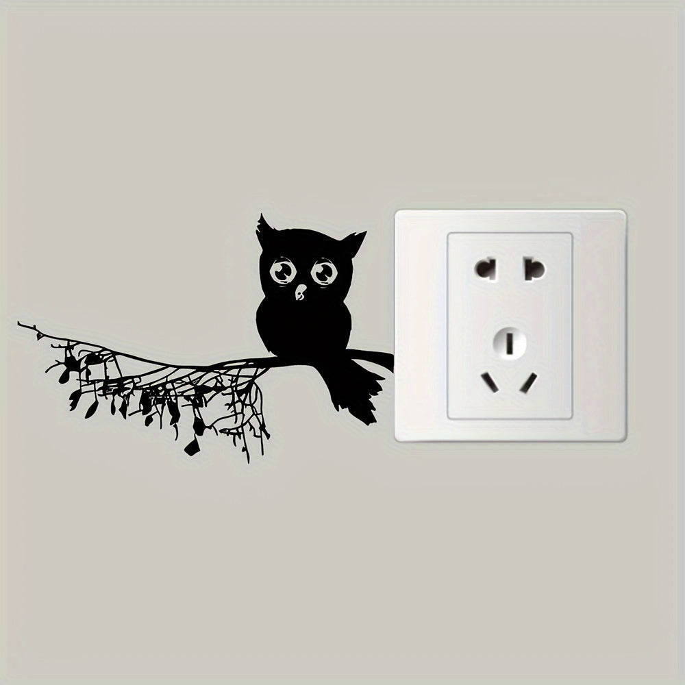 1pc Owl Switch Decorative Self-adhesive Sticker Home Decor