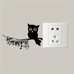 1pc Owl Switch Decorative Self-adhesive Sticker Home Decor