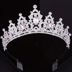 Crystal HeadBand Queen Tiara Crown For Women