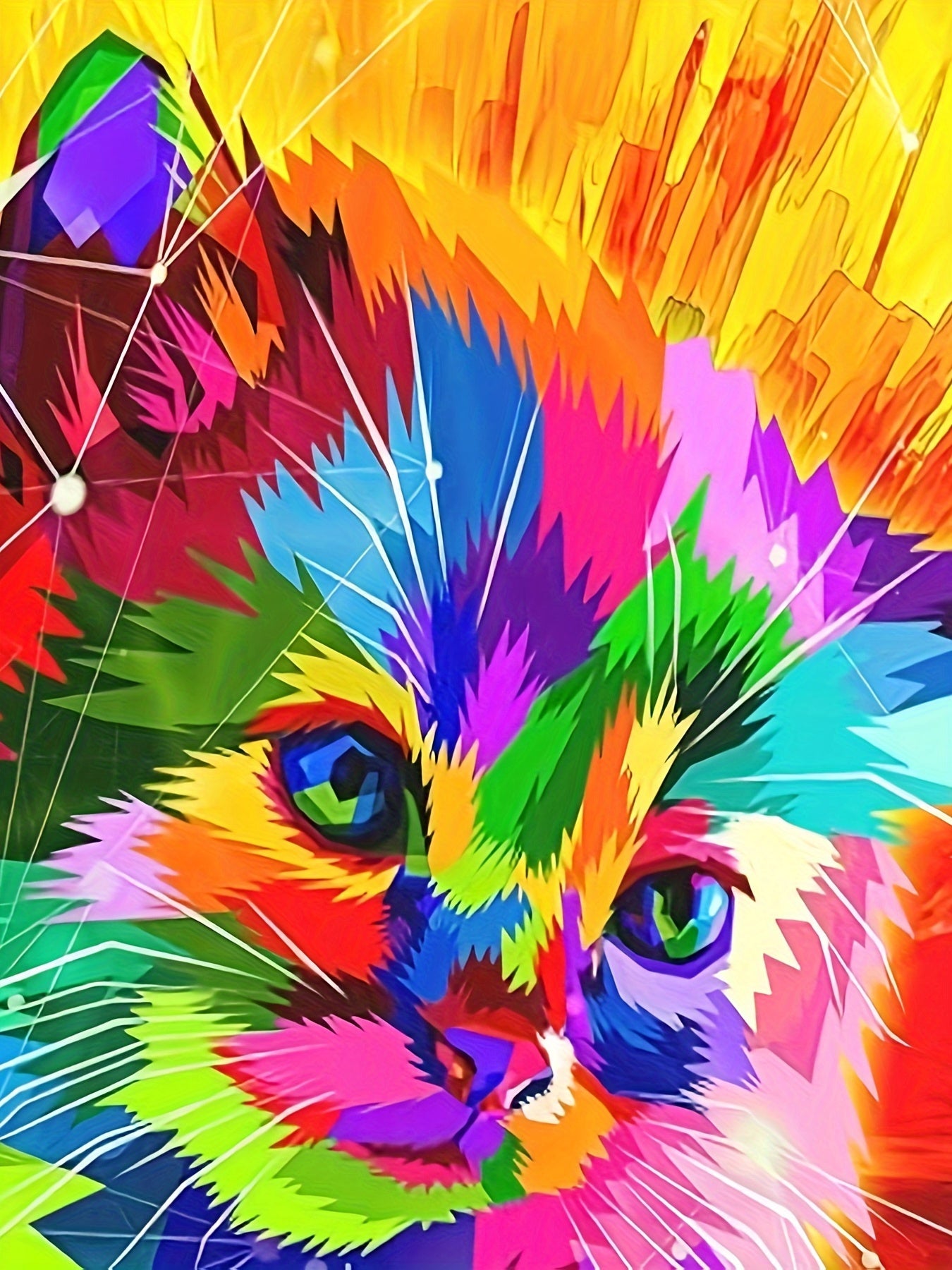 3D Rainbow Tie Dye Kitty Graphic Short Sleeve T shirt For Girls boys