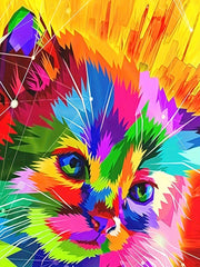 3D Rainbow Tie Dye Kitty Graphic Short Sleeve T shirt For Girls boys
