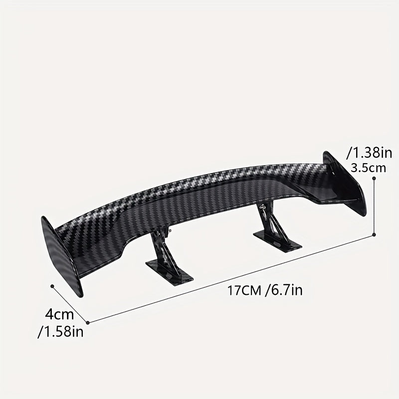 GT Style Carbon Look Car Rear Spoiler Mini Wing Small Model Decoration