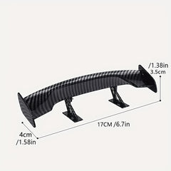 GT Style Carbon Look Car Rear Spoiler Mini Wing Small Model Decoration