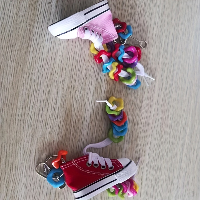 Parrot Sneakers Colorful Cotton Shredder Hanging Cage Bite Toy