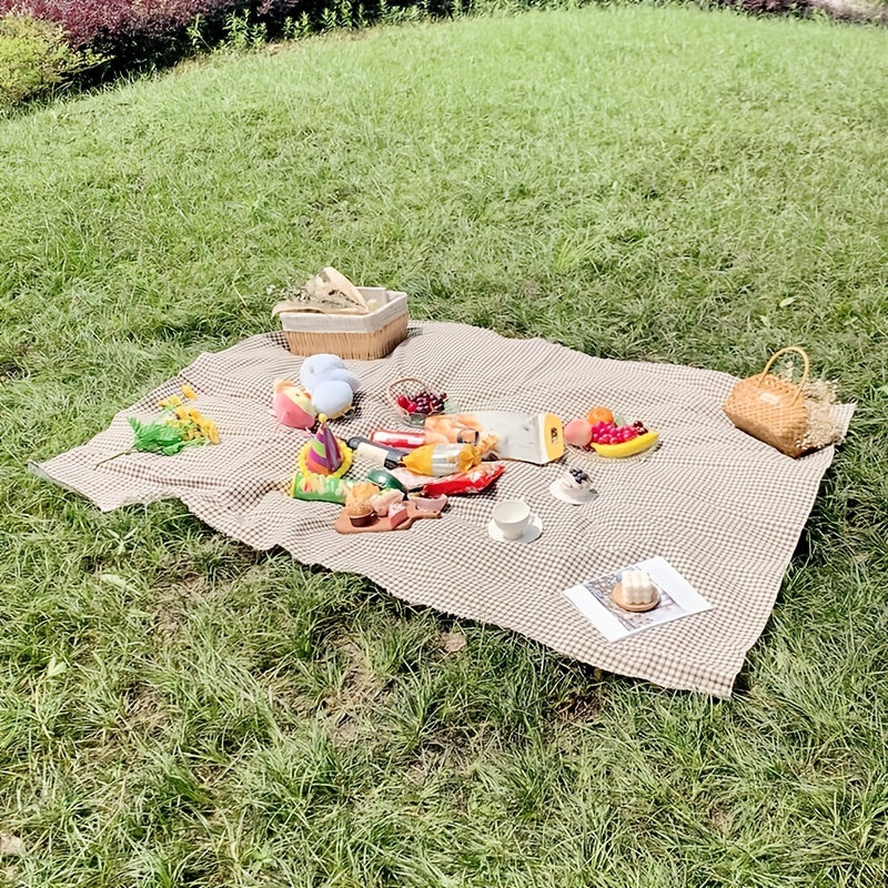 Retro Plaid Picnic Mat Outdoor Beach