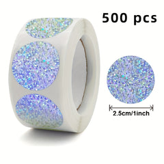 500pcs Sequins All Purpose Labels Stickers Round Love Star 2.54