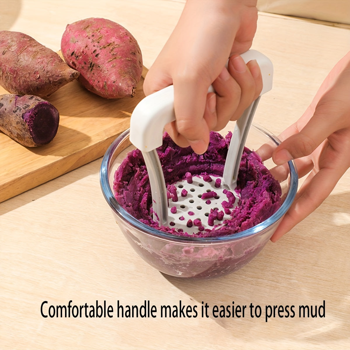 Potato Masher Kitchen Vegetable Masher Manual Fruit Masher Potato Ricer