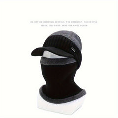 Winter Fleece Knitted Beanie & Windproof Neck Protector