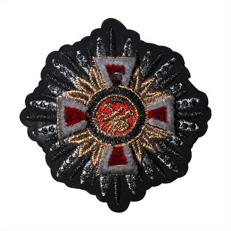 Delicate Crown Emblem Iron on Embroidery for Clothing Decoration
