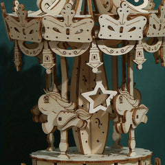 DIY Carousel 3D Wooden Puzzle Model Crafts