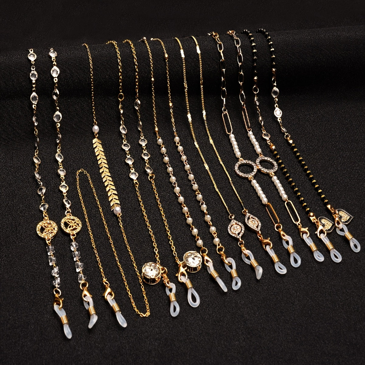 Bronze Glasses Chain Pendant Mask Earphone Holder Necklace