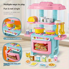 48pcs Kitchen Utensils Cooking Stove Playset Toy Kit - Interactive Parent-Child