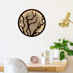 Retro Wooden Hanging LED Life Tree Lamp Home Decoration