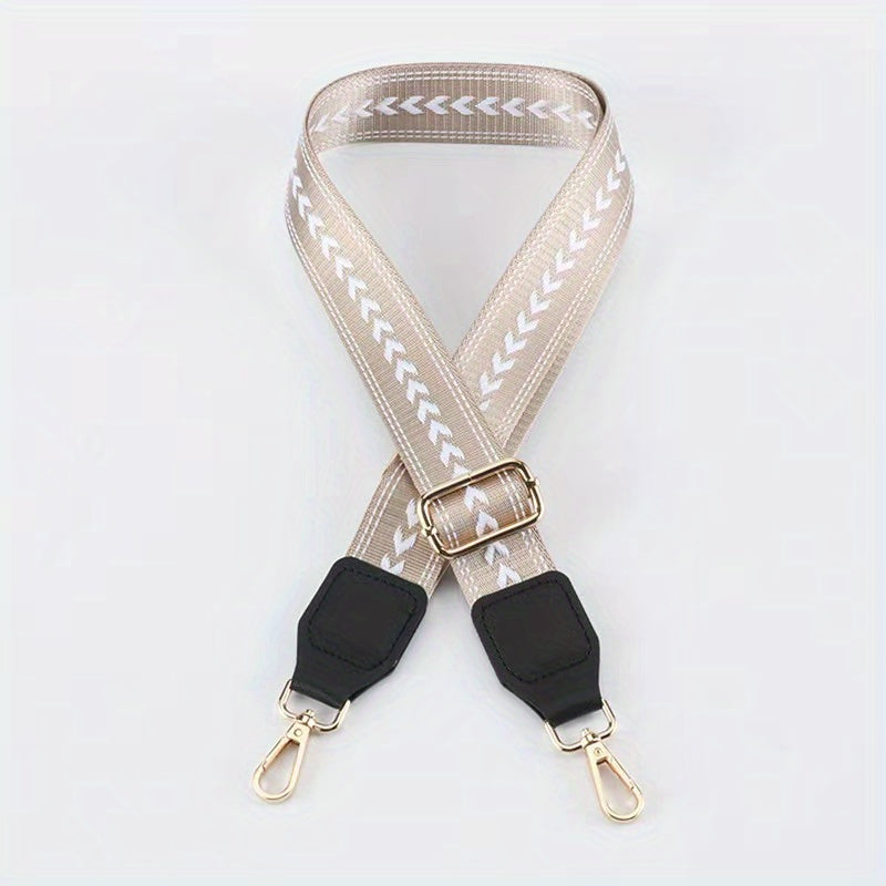 Adjustable Geometric Pattern Bag Strap for Handbag Shoulder Bag & Purse