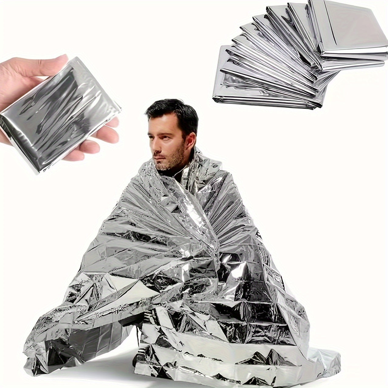 Portable Survival Insulation Blanket for Outdoor Camping
