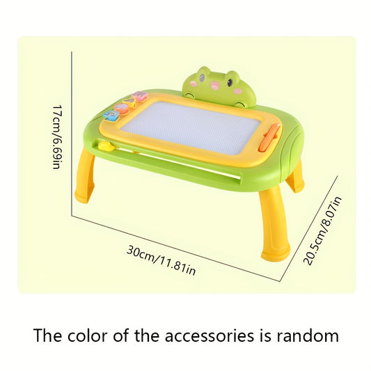 Kids Erasable Drawing Board with Storage Pink & Green