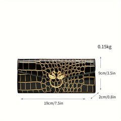 Crocodile Texture Clutch Wallet for Fashionistas