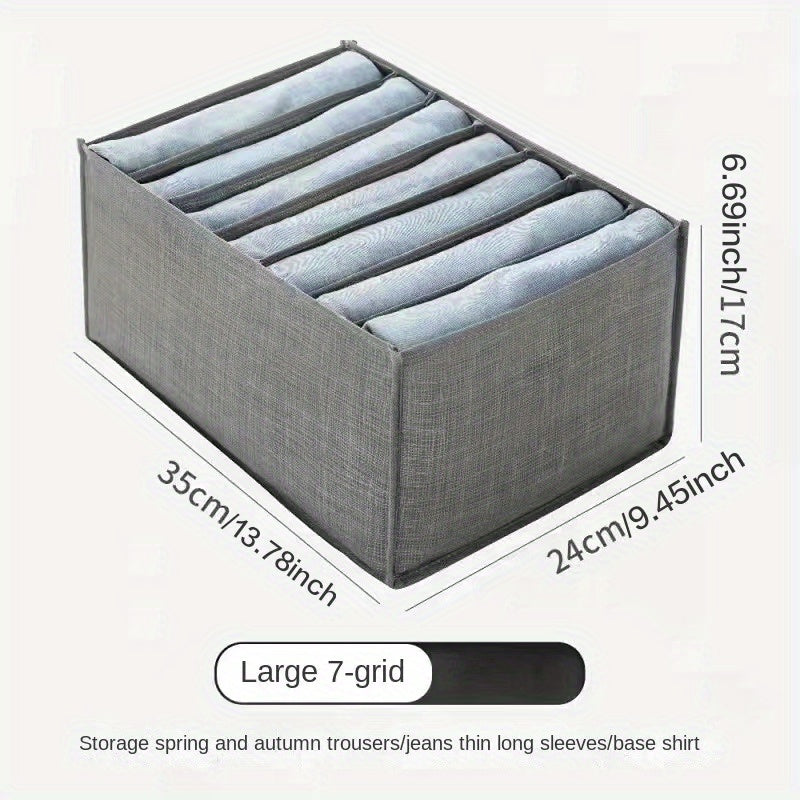 Gray Clothes Storage Box with Divided Components