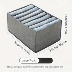 Gray Clothes Storage Box with Divided Components