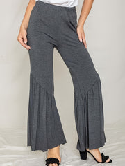 Women's Plus Solid Flared Leg Casual Pants