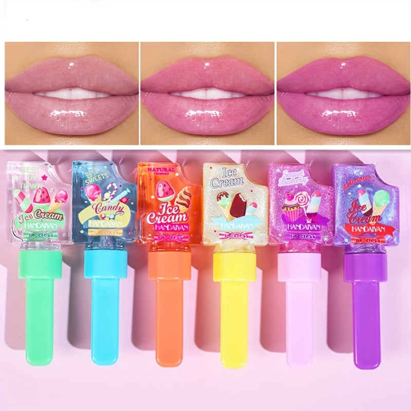 Moisturizing Clear Lip Balm Ice Cream 6 Colors
