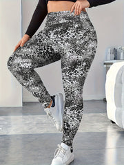  Splash Painting Print High Rise Skinny Trousers