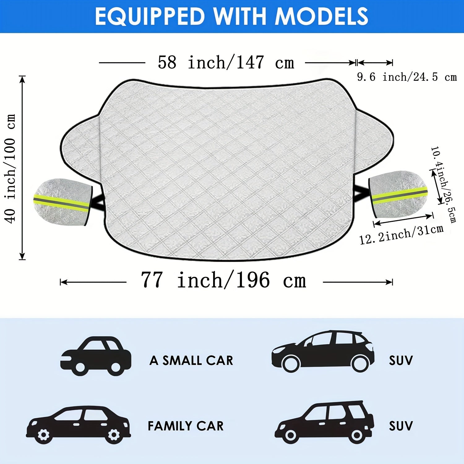 Car Windshield Cover Frost Winter Ice Snow Guard 147X100cm