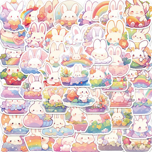 50pcs Bunny Series Waterproof Graffiti Stickers for Motorcycles Laptops DIY