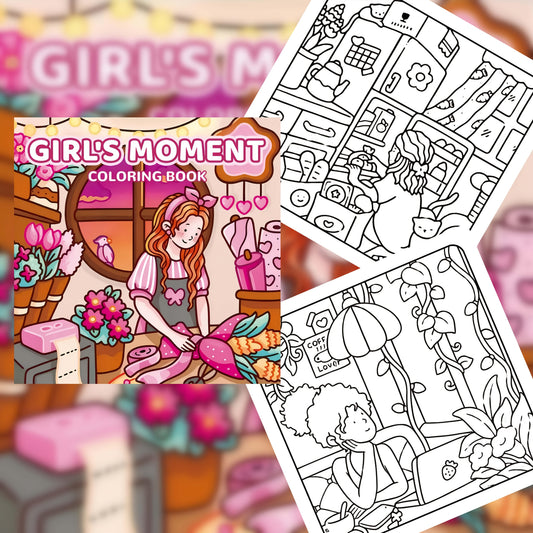 Adult Coloring Book 24 Pages 7.9x7.22 Vibrant Illustrations