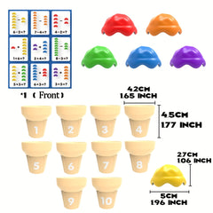 Ice Cream Counting & Sorting Stacking Toy - Educational Puzzle