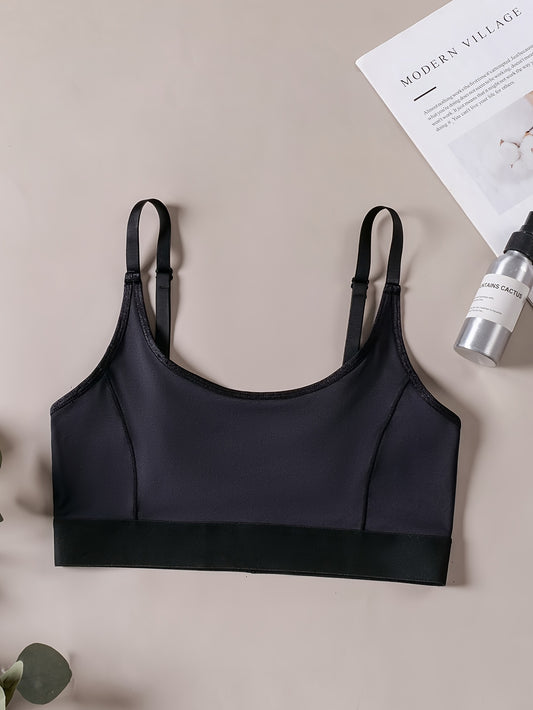 Contrast Binding Sports Bra Yoga Running Bra
