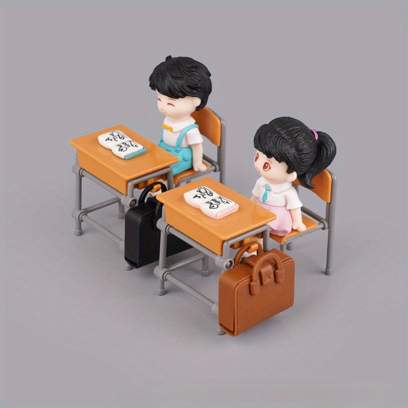 Mini Classroom Set with Table, Chair, Bag, Book