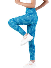 Women's Leaf Print High Waist Cropped Pants