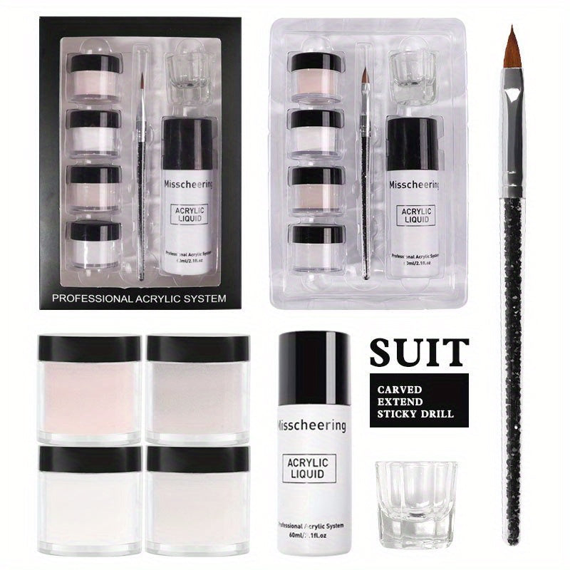 Beginner Acrylic Nail Kit with Acrylic Powder & Liquid Set - Easy to Use