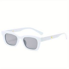 Square Frame Sunglasses Mod Hollow Temple Glasses UV400