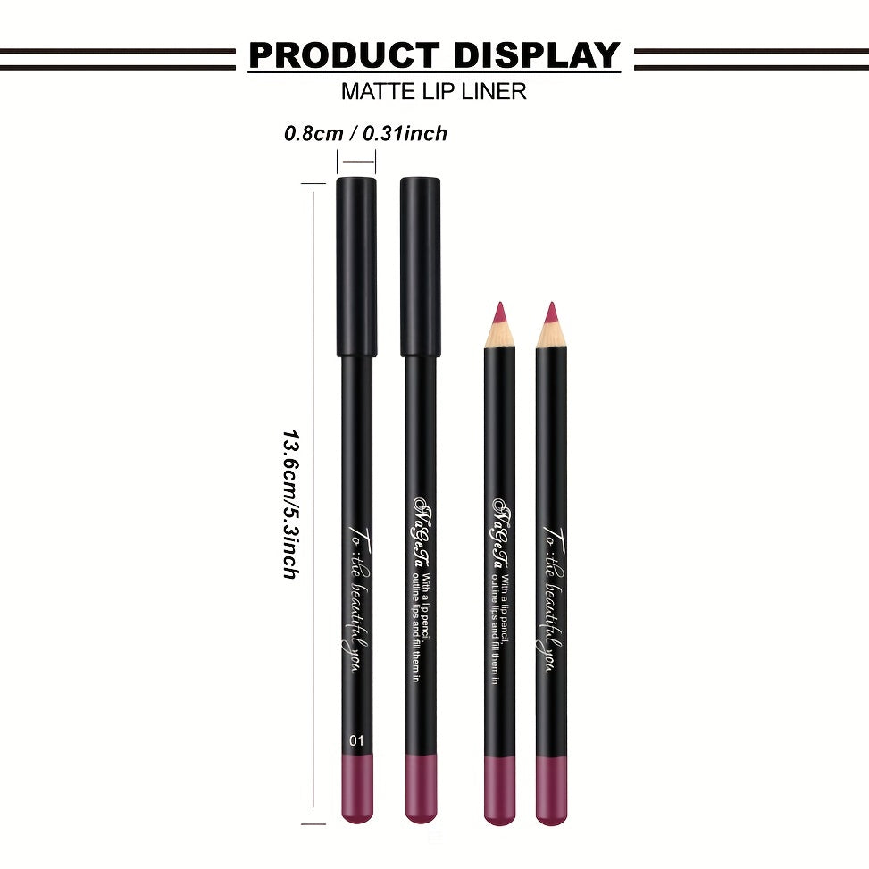 Matte Lip Liner Rich Rendering Waterproof Lip Gloss Pen