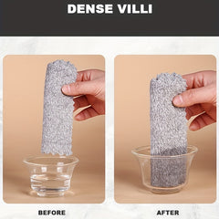 10pcs Bamboo Charcoal Dish Towel Microfiber Absorbent Dishcloth
