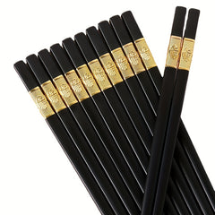 10 Pairs Non Slip Fiberglass Chopsticks Reusable Dishwasher Safe Easy To Clean