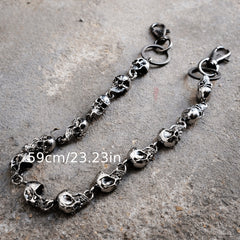 Skull Head Metal Pants Chain Men Hip Hop Waist Chain