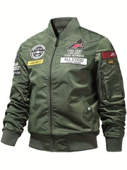 Men's Slim Fit Zip Up Jacket Windproof Motorcycle Jacket
