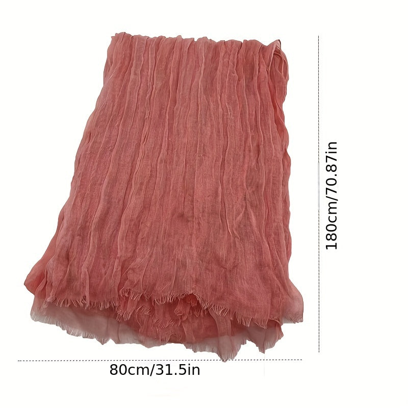 Boho Style Linen Twist Scarf for Outdoor Activity