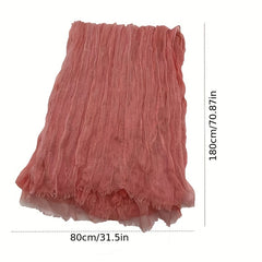 Boho Style Linen Twist Scarf for Outdoor Activity