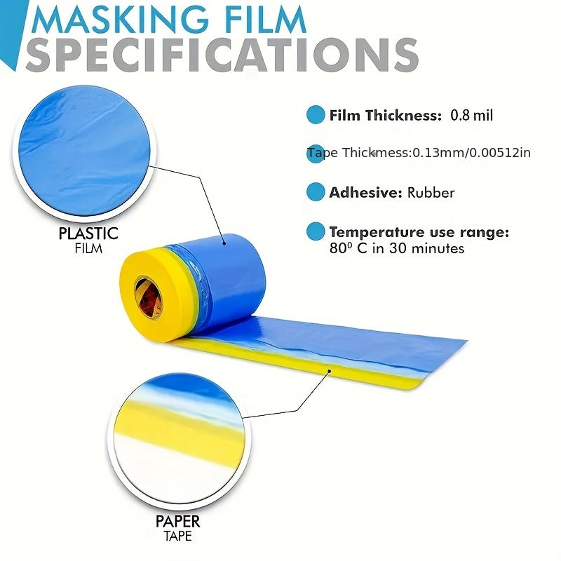 1pc Pre Applied Mask Film Plastic Protective Drop Down Plate