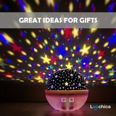Magical Starry Night Changing Night Light Projector for Kids 1-14