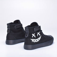 Boys Luminous High Top Sneakers Non slip Skateboard Shoes