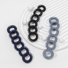 18 Pcs Spiral Hair Ties Coil Hair Ties Phone Cord Hair Ties Ponytail Hair Coils